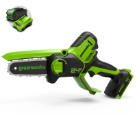 Цепная мини-пила Greenworks 24V G24MCS10 (10 см) аккумуляторная в Перми